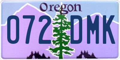 OR license plate 072DMK