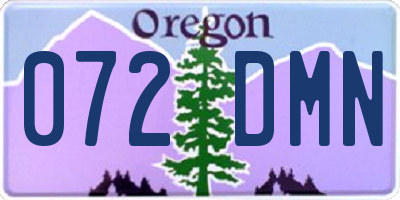 OR license plate 072DMN