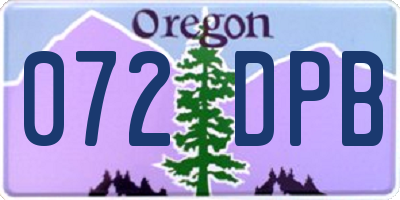 OR license plate 072DPB