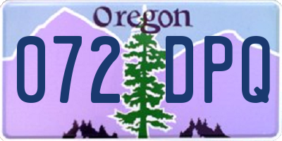 OR license plate 072DPQ