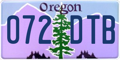 OR license plate 072DTB