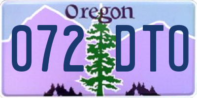 OR license plate 072DTO
