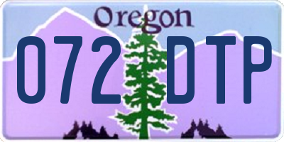 OR license plate 072DTP