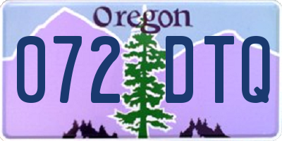 OR license plate 072DTQ