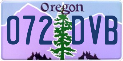 OR license plate 072DVB