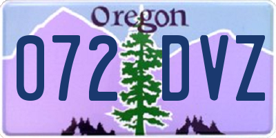 OR license plate 072DVZ
