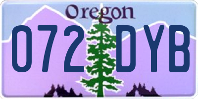 OR license plate 072DYB