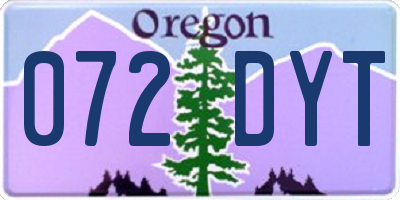 OR license plate 072DYT
