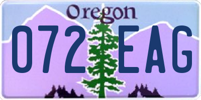 OR license plate 072EAG