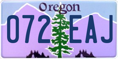 OR license plate 072EAJ