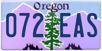 OR license plate 072EAS