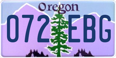 OR license plate 072EBG