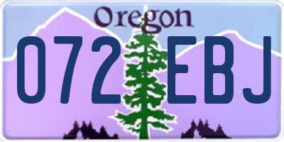 OR license plate 072EBJ