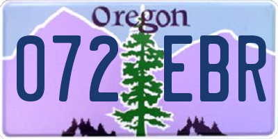 OR license plate 072EBR