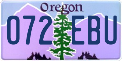 OR license plate 072EBU
