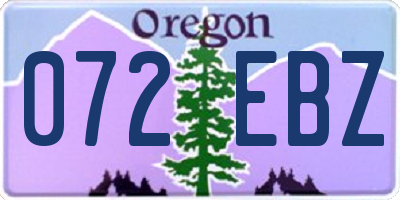OR license plate 072EBZ