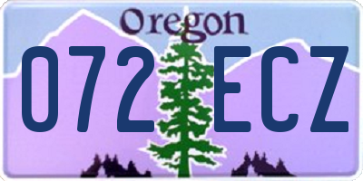 OR license plate 072ECZ