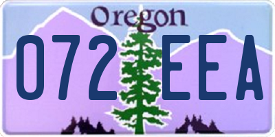OR license plate 072EEA
