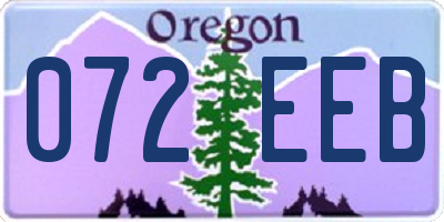 OR license plate 072EEB