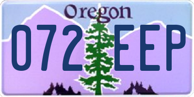 OR license plate 072EEP