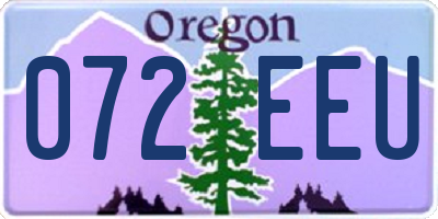 OR license plate 072EEU