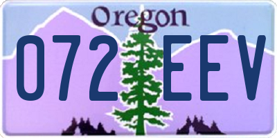 OR license plate 072EEV