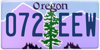OR license plate 072EEW