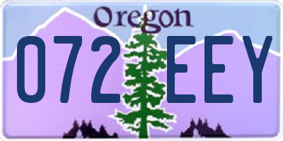 OR license plate 072EEY