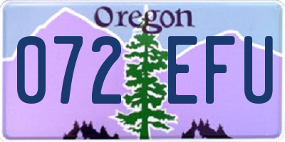OR license plate 072EFU