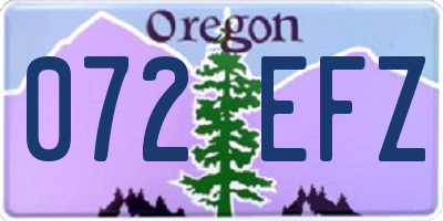 OR license plate 072EFZ