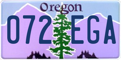 OR license plate 072EGA