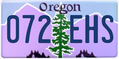 OR license plate 072EHS