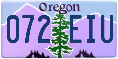 OR license plate 072EIU