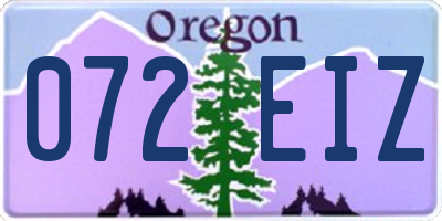 OR license plate 072EIZ