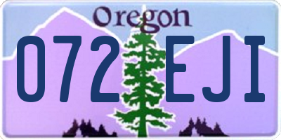 OR license plate 072EJI