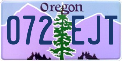 OR license plate 072EJT