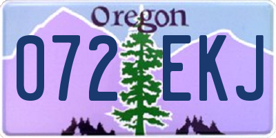 OR license plate 072EKJ
