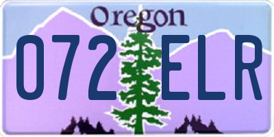 OR license plate 072ELR