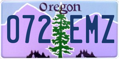 OR license plate 072EMZ