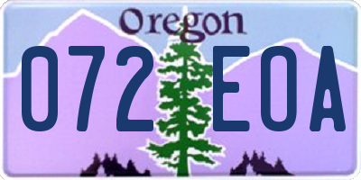 OR license plate 072EOA