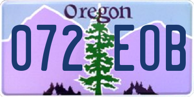 OR license plate 072EOB