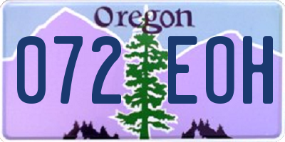 OR license plate 072EOH