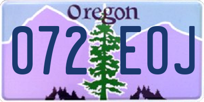OR license plate 072EOJ