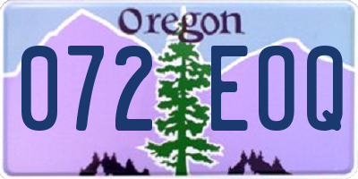OR license plate 072EOQ