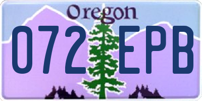 OR license plate 072EPB
