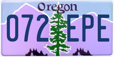 OR license plate 072EPE