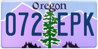 OR license plate 072EPK