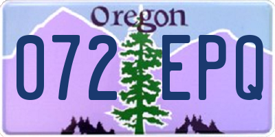 OR license plate 072EPQ
