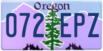 OR license plate 072EPZ