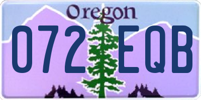 OR license plate 072EQB